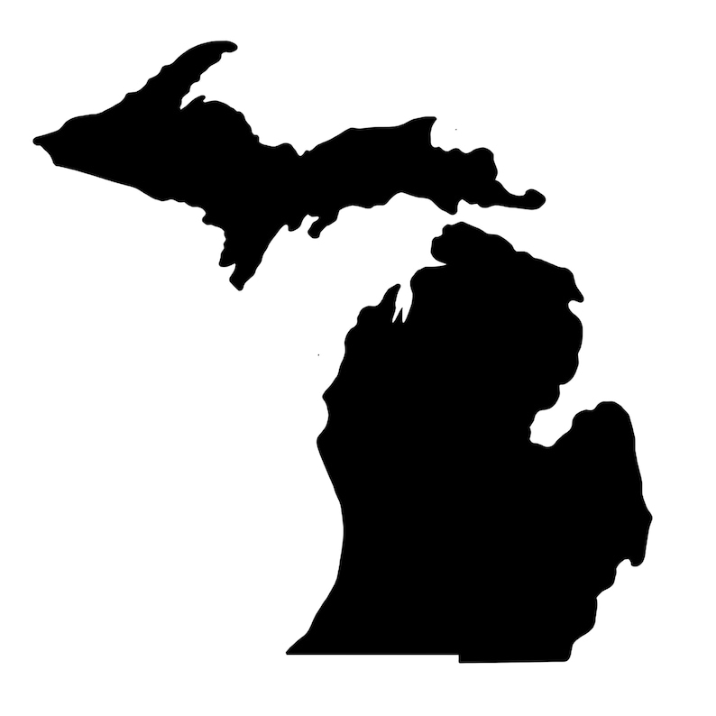 Michigan State Silhouette | Svg Png Dxf Pdf Eps - Etsy