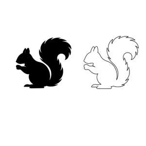 Squirrel Silhouette SVG Forest Animal Cut File Cricut Laser Decor