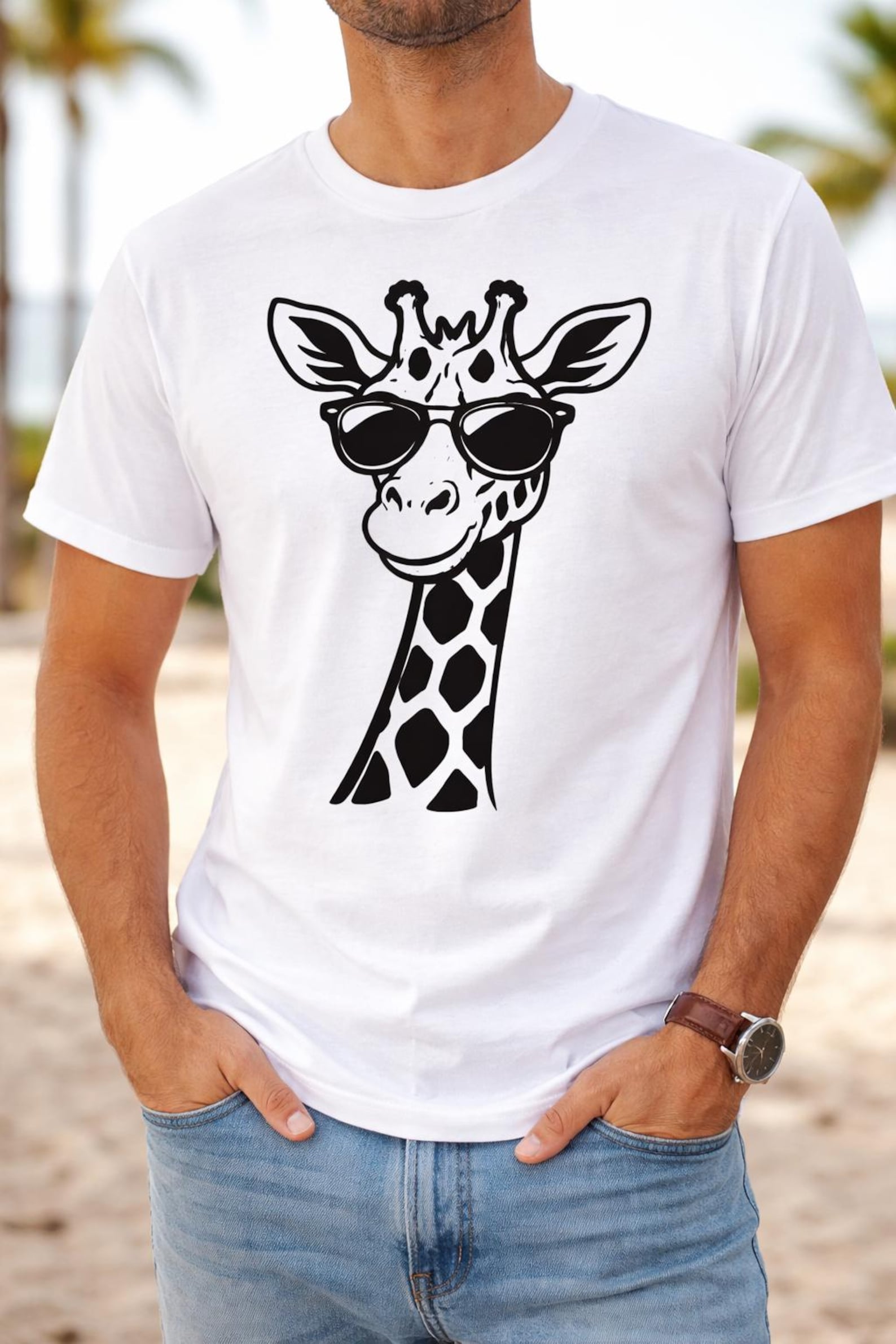Giraffe SVG With Sunglasses, Safari Animal Cut File for Cricut Shirt - Etsy