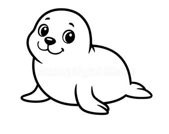 赤ちゃんアザラシのポーズ SVG PNG DXF EPS PDF