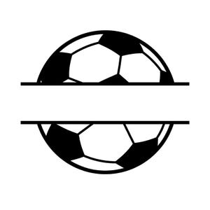 Könnte beinhalten: Schwarz-weißes Fußball-Design, geteilt durch eine horizontale Linie. Die Oberfläche des Balls besteht aus Fünfecken und Sechsecken. Ideal für Sportartikel.