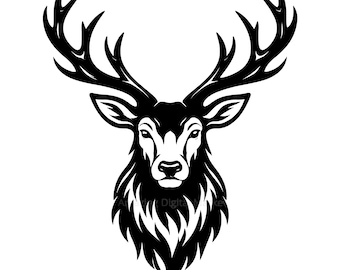 Silhueta de Cabeça de Veado | svg png dxf pdf eps
