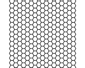 Honeycomb Pattern SVG, Hexagon Grid Cut File, Geometric Stencil