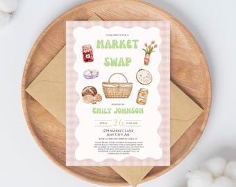 Market Swap Invite | Homemade Gift Exchange Invitation