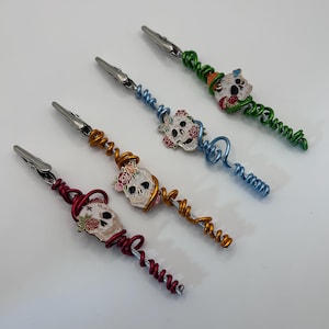 Sugar skull goth horror colorful ATM, cigarette, bracelet helper, Card, Herb Clip