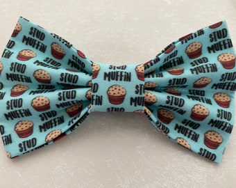 Stud Muffin Dog Bow Tie for Cats, Valentines Cat Bow Tie, Collar Bow, Dog Collar, Dog Mom Gift, Collar decoration, Dog Gift, Valentines Day