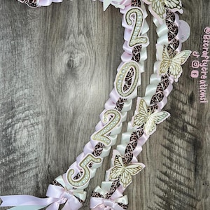 Custom Graduation Ribbon Lei: Braided Coquette Style, 2025/2026 Grad Gift