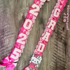 Girly Graduation Lei Promotion Gift Lei Senior Night Gift Lei Braided Ribbon Lei Graduation Ribbon Lei Graduate Lei 2025 Senior
