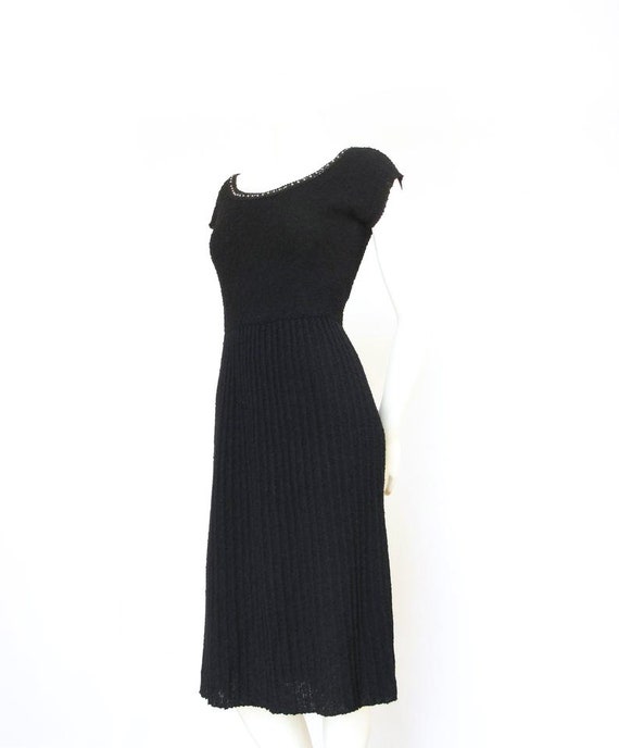 1940s Sweater Dress | 1940s Little Black Dress | … - image 5