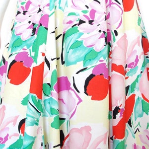 1980s Floral Skirt 80s Full Skirt Abstract Print S Small image 4