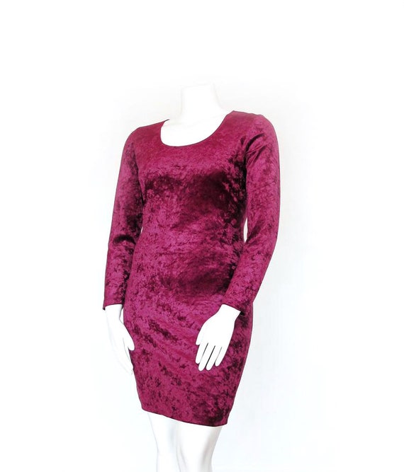 1990s Crushed Velvet Dress | 90s Volup All That J… - image 4