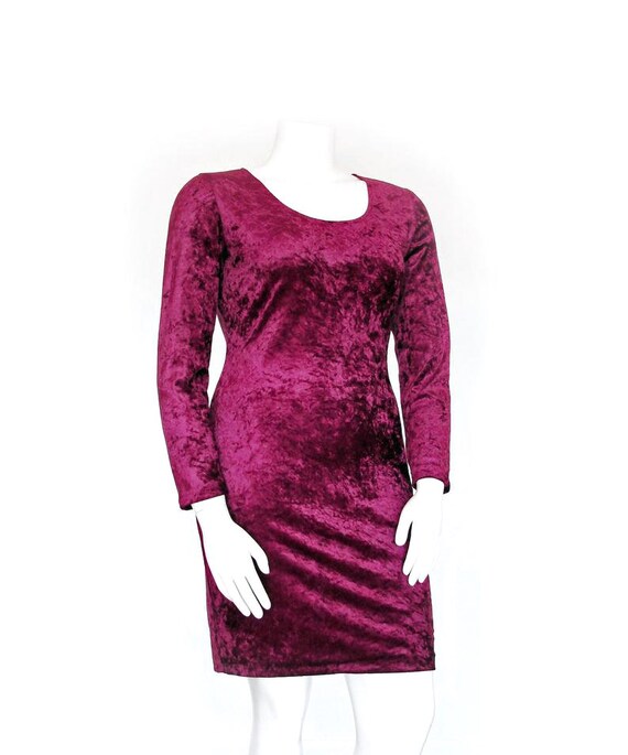 1990s Crushed Velvet Dress | 90s Volup All That J… - image 3