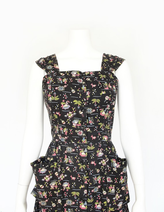 1940s NOVELTY PRINT | 40s Two Piece Mexican Print… - image 3