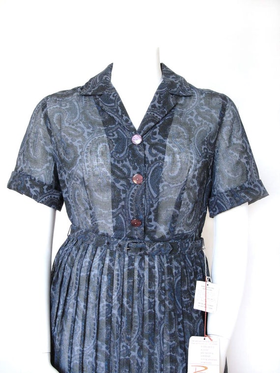 1950s Dress | Vintage 50s Dress | NWT Paisley Dre… - image 3
