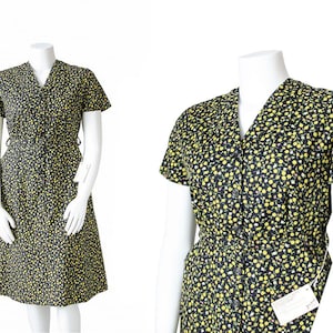 NOS 1950s Floral Dress | NWT 50s Day Dress | XL Plus Size Volup