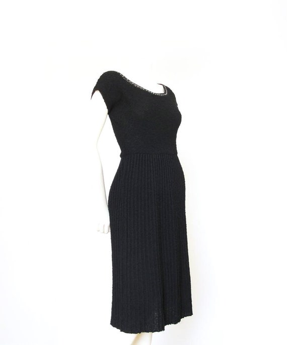 1940s Sweater Dress | 1940s Little Black Dress | … - image 3