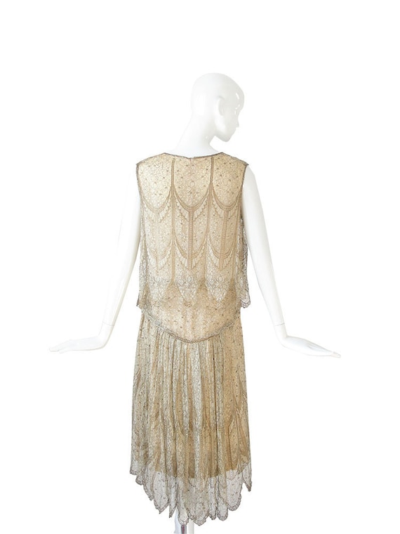 RESERVED 1920s Wedding Dress • 20s Flapper Dress … - image 5