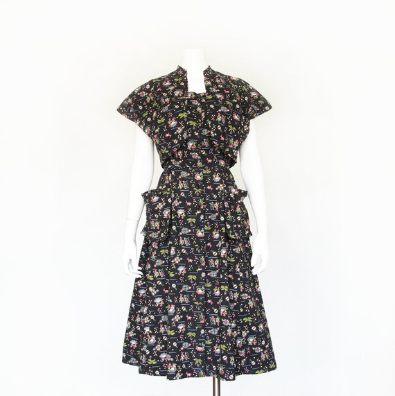 1940s NOVELTY PRINT | 40s Two Piece Mexican Print… - image 2