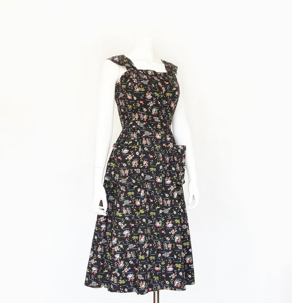 1940s NOVELTY PRINT | 40s Two Piece Mexican Print… - image 5
