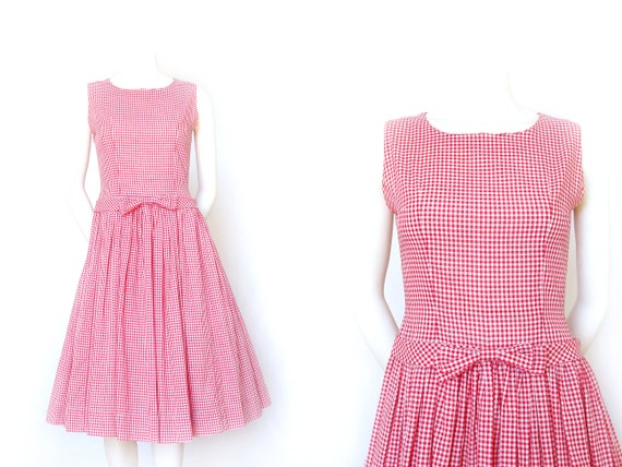 Vintage 1950s Gingham Day Dress | 50s Day Dress |