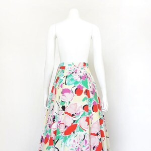 1980s Floral Skirt 80s Full Skirt Abstract Print S Small image 5