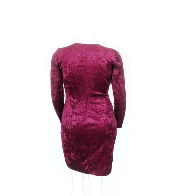 1990s Crushed Velvet Dress | 90s Volup All That J… - image 5