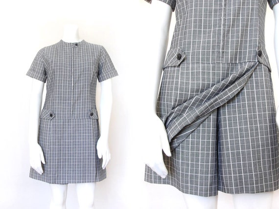 60s Mod Dress | Vintage 1960s Playsuit Skort | Sma