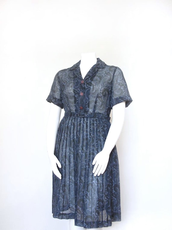 1950s Dress | Vintage 50s Dress | NWT Paisley Dre… - image 4
