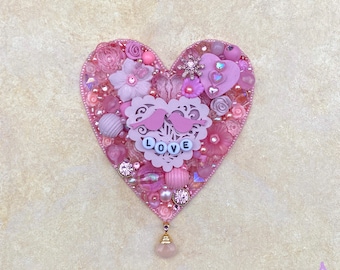 Pink Heart Assemblage