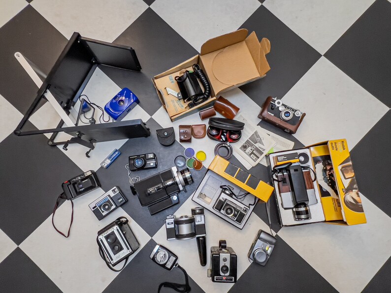 Mystery Box of Vintage Cameras Mid Century Etsy