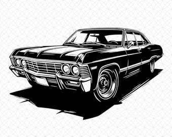 Veteranbil SVG – Klassisk retrobil SVG-klippfil för Cricut och Silhouette, antik bil för t-shirts, muggar och garagedekor