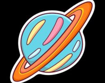 Pegatina digital del espacio para niños