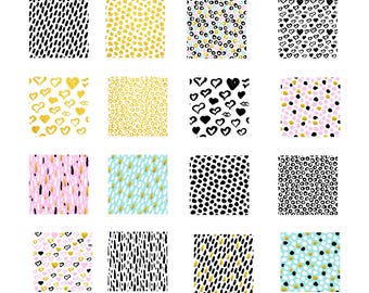 Sömlösa mönster SVG-paket | Digitala upprepade mönsterbakgrunder för Cricut, sublimering och utskrift | Geometriska, blommiga, abstrakta SVG-filer