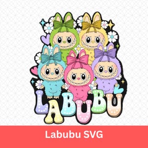 Labubu SVG – Cute Cartoon Character Clipart for Cricut & Sublimation, Kawaii Labubu Design for Shirts, Stickers and Digital Crafts