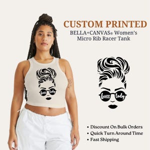 Custom Design Tank Top for Women, Personalized Crop Top Custom Text Photo Tank Top, Personalized Logo Top, Women Racerback Tank Top