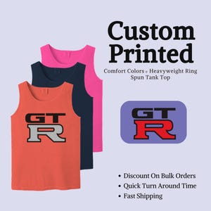 Custom Design Tank Top for Unisex, Personalized Tank Top Custom Text Photo Logo, Custom Bachelorette Tank Top, Garment-Dyed Tank Top