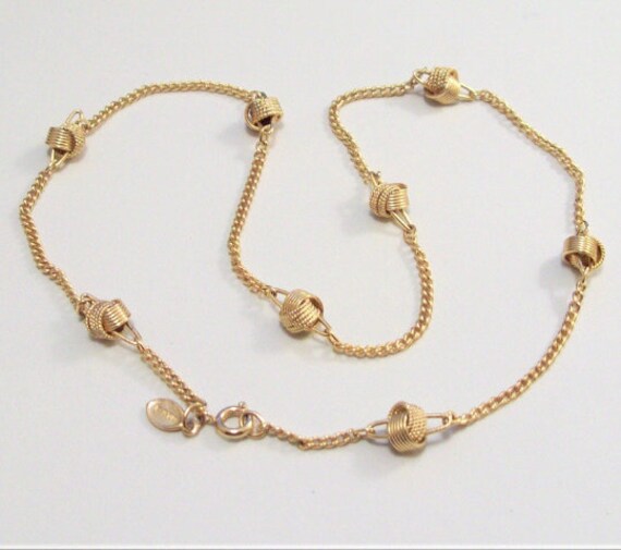 Avon Ball Bead Necklace Gold Tone Vintage 1977 De… - image 9