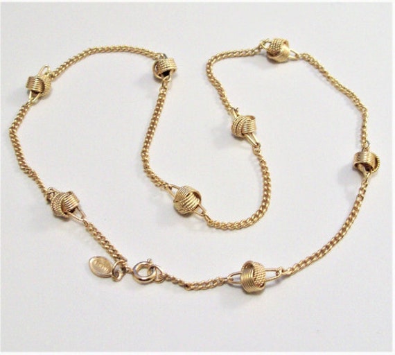 Avon Ball Bead Necklace Gold Tone Vintage 1977 De… - image 4