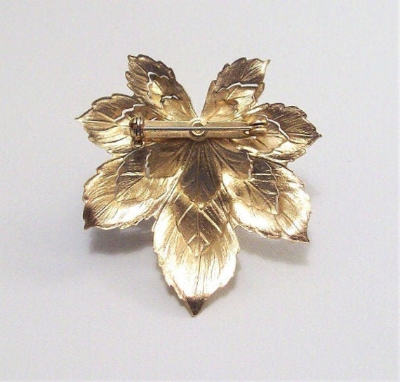 Sarah Coventry Maple Leaf Three Layered Pin Brooc… - image 6