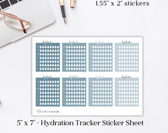 Trink Tracker Planner Aufkleber, minimalistische Bullet Journal Aufkleber