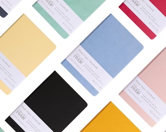 A5 Blank Page Journal: PU Leather Hard Cover, 120gsm Paper