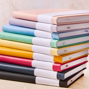 A5 Blank Page PU Leather Journal: Lay Flat 120gsm Thick Paper