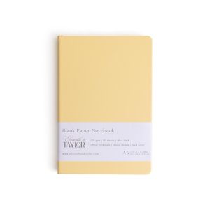 A5 PU-läder, tom anteckningsbok: 120 g/m² tjockt papper
