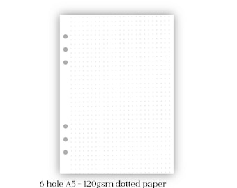 A5 6 Hole 120gsm Dotted Paper