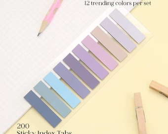 Translucent Sticky Index Tabs Set: Bible Study, Annotating, Note Taking