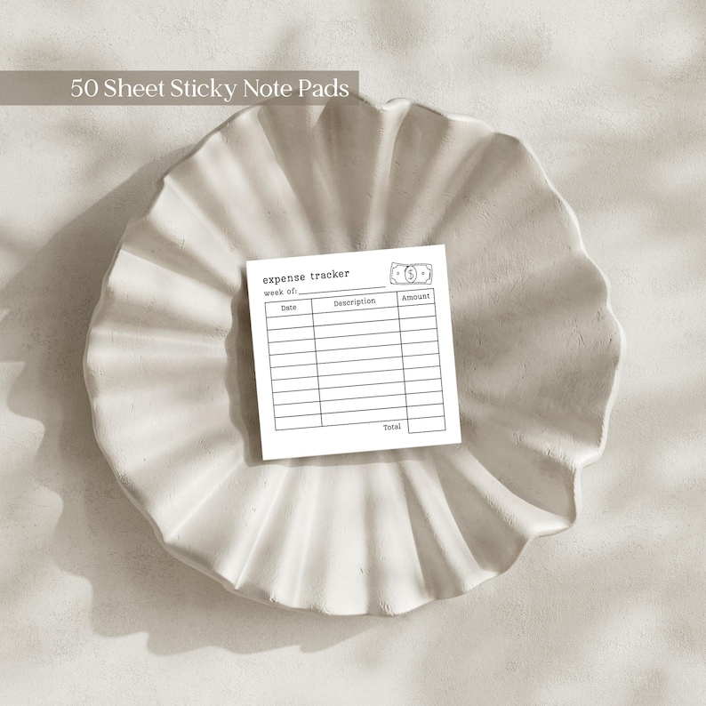 Expense Tracker: 50 Sheet Post-it Note Notepad - Etsy