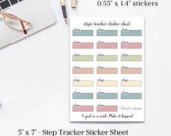 Stappenplannerstickers: minimalistische Bujo-oefeningset met dagboek