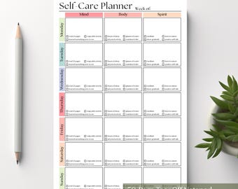 Wochenplaner Notizblock: A5 Wellness Checkliste, 50 abreißbare Seiten
