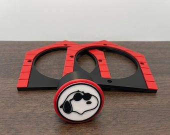 PEANUTS Speaker Ring & Plunger Cover Combo for AtGames 4K Virtual Pinball Machine 4KP