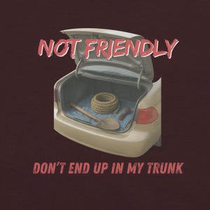 Not Friendly - Unisex t-shirt meme anti-social funny cotton statement tee